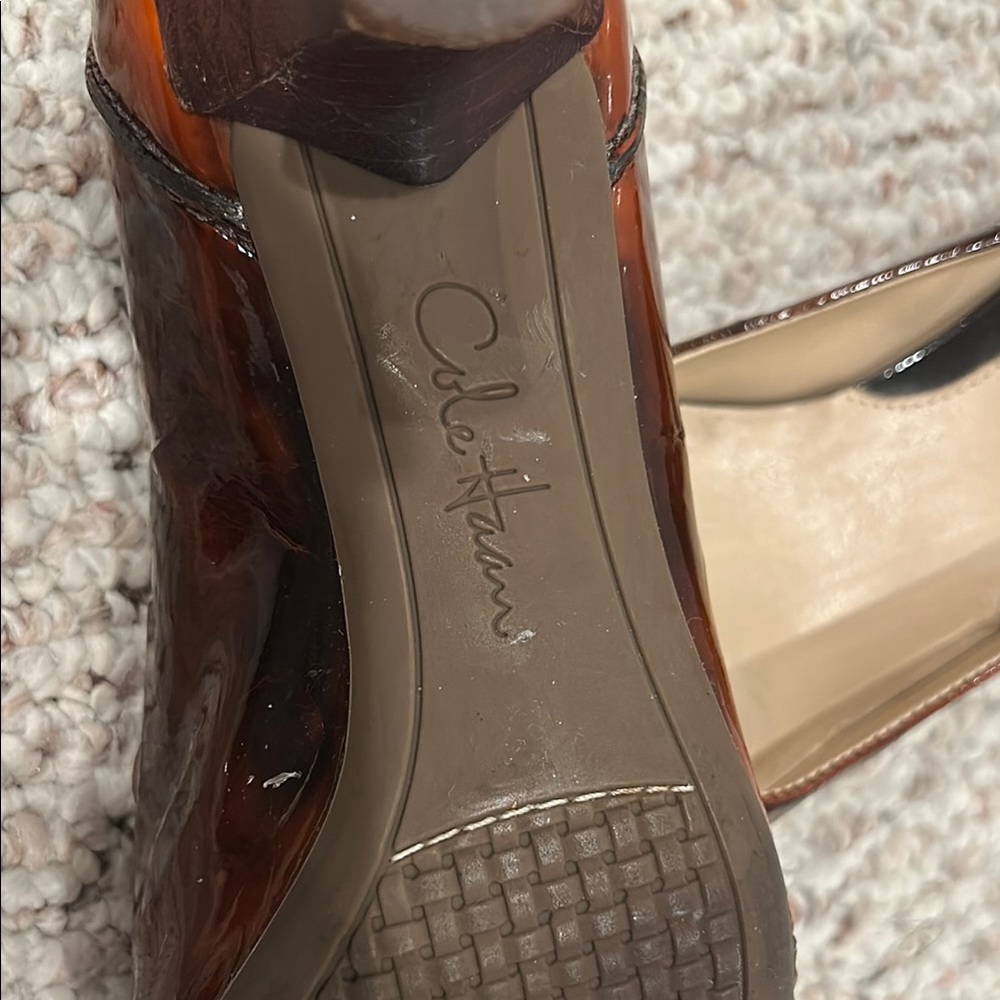 Cole Haan Brown Patent Leather Heels - Picture 2 of 7